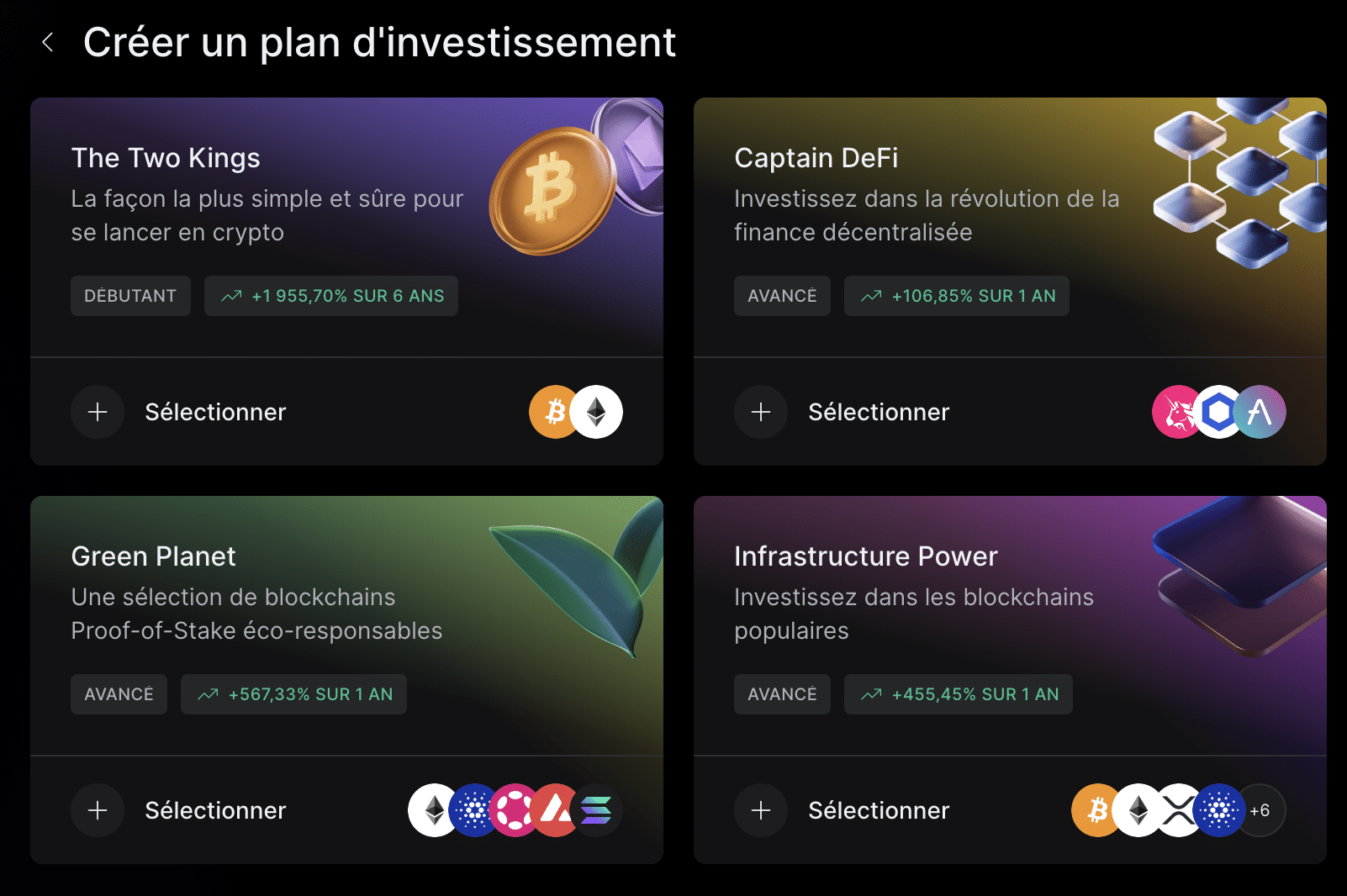 Plan D'investissement programmé Cryptos