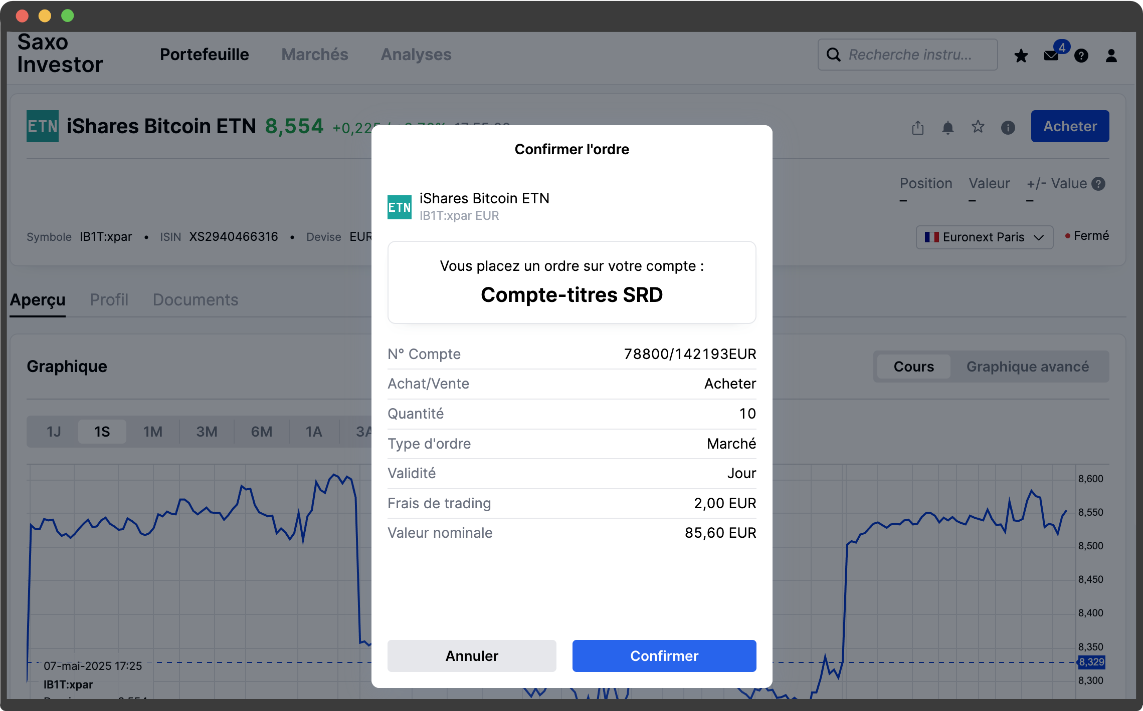 Saxo_Achat_ETF_BTC_05 Guide Achat ETF BTC chez Saxo Bank - Le Comptoir des Cryptos