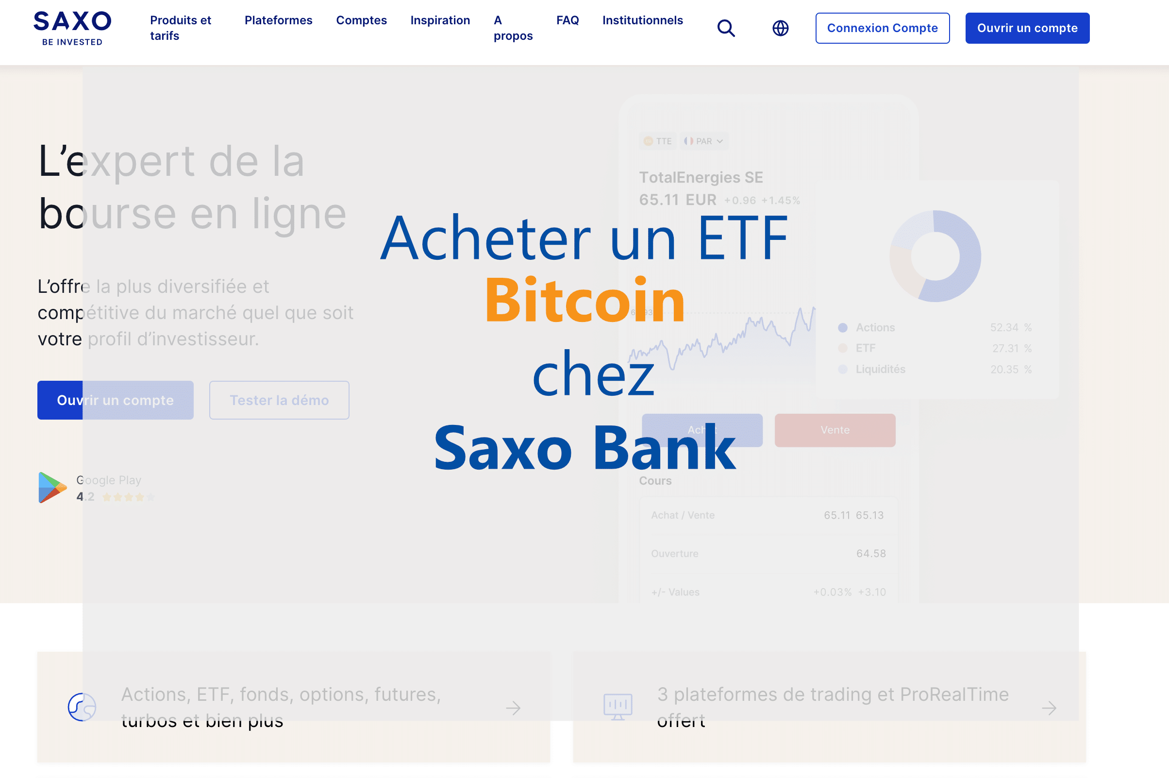 Tuto Achat ETF BTC Saxo Bank - Le Comptoir des Cryptos