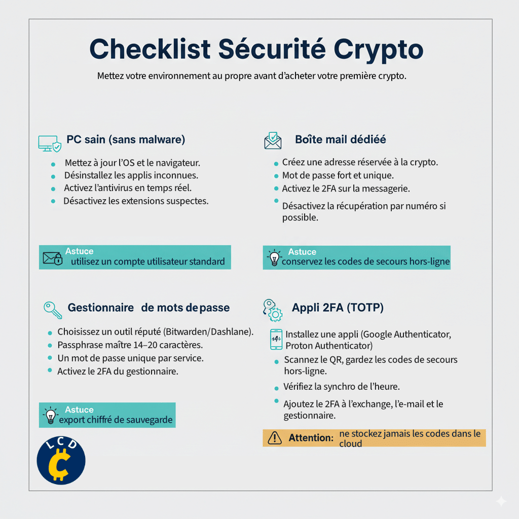 Checklist Sécurité Crypto